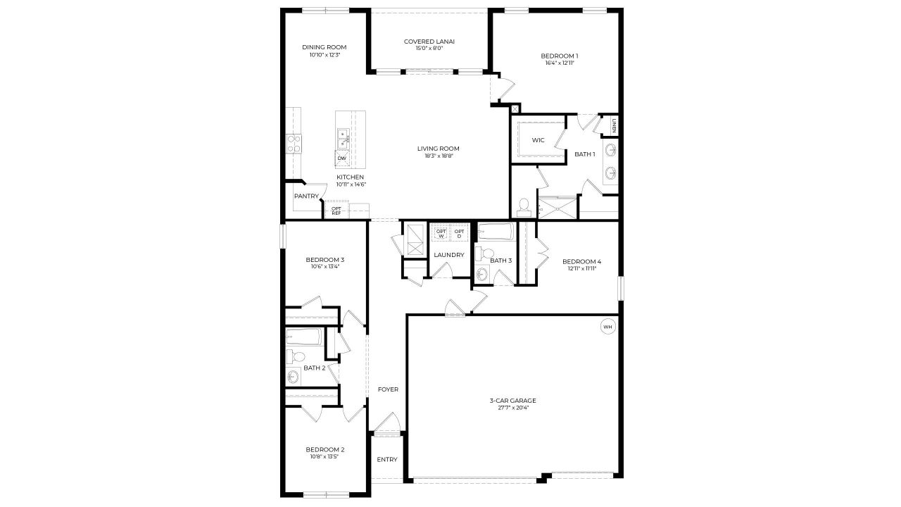 2D floor plan layout of this home in Sebastian/Vero Beach Highlands, Sebastian, FL (Image 2). 2D floor plan layout of this home in Sebastian/Vero Beach Highlands, Sebastian, FL (Image 2).