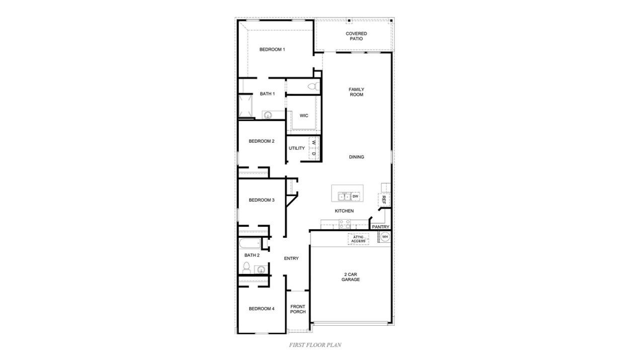 2D floor plan layout of this home in Royal Oak South, Corpus Christi, TX (Image 2).