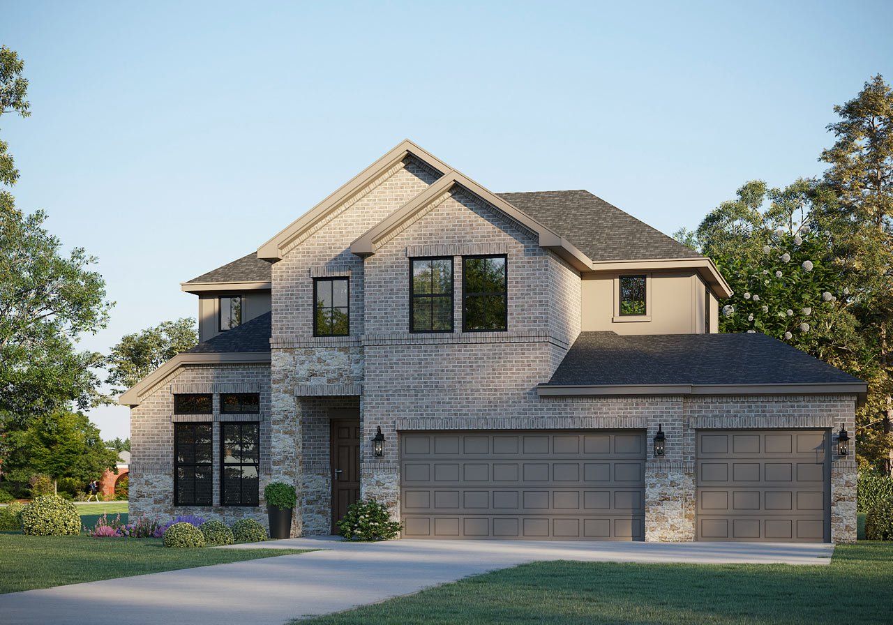 Representative exterior photo of a completed home built from the McKinley 4229 by GFO Home in Enclave At Cele, Pflugerville, TX (Image 2).