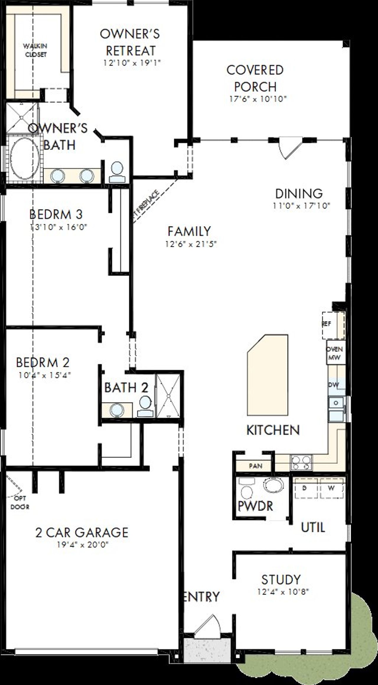 2D floor plan layout of this home in Davis Ranch 50', San Antonio, TX (Image 2). 2D floor plan layout of this home in Davis Ranch 50', San Antonio, TX (Image 2).
