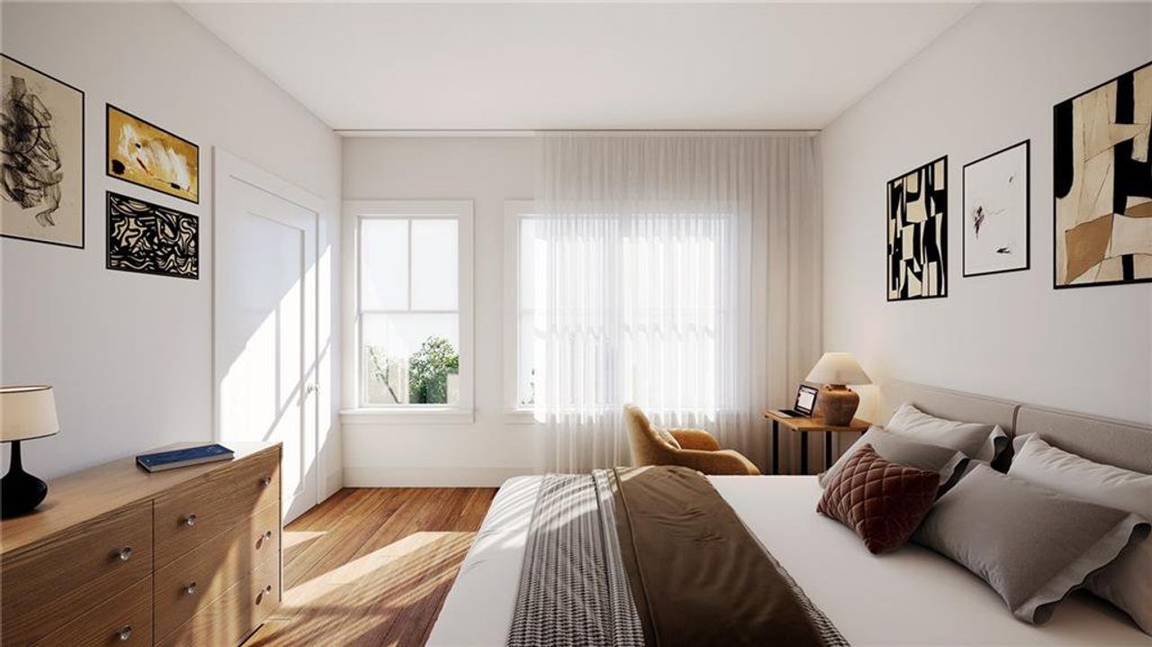 Furnished interior view inside a new home in , Atlanta (Image 2).