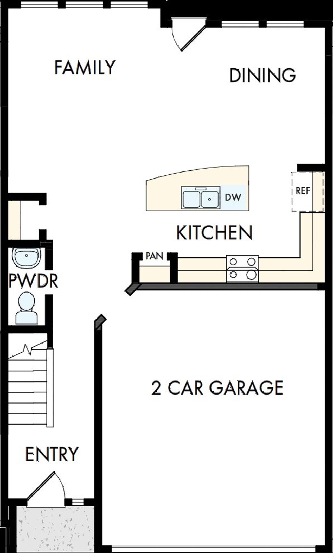 2D floor plan layout of this home in Retreat at Oak Park, Houston, TX (Image 2).