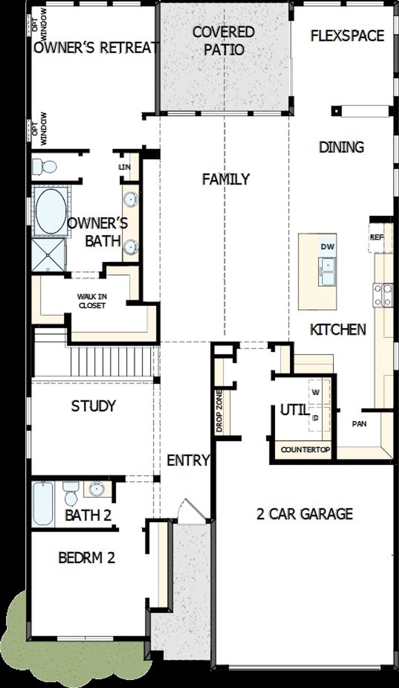 2D floor plan layout of this home in Wolf Ranch - Enclave Collection, Colorado Springs, CO (Image 2).