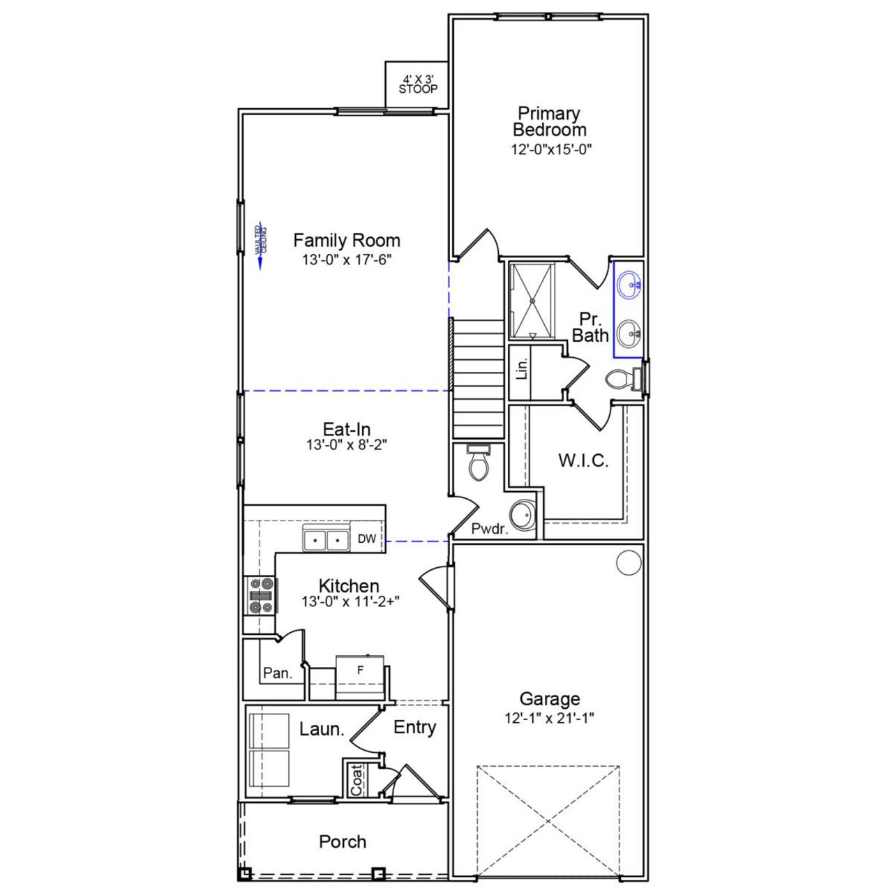 2D floor plan layout of this home in Pinecrest, West Columbia, SC (Image 2).