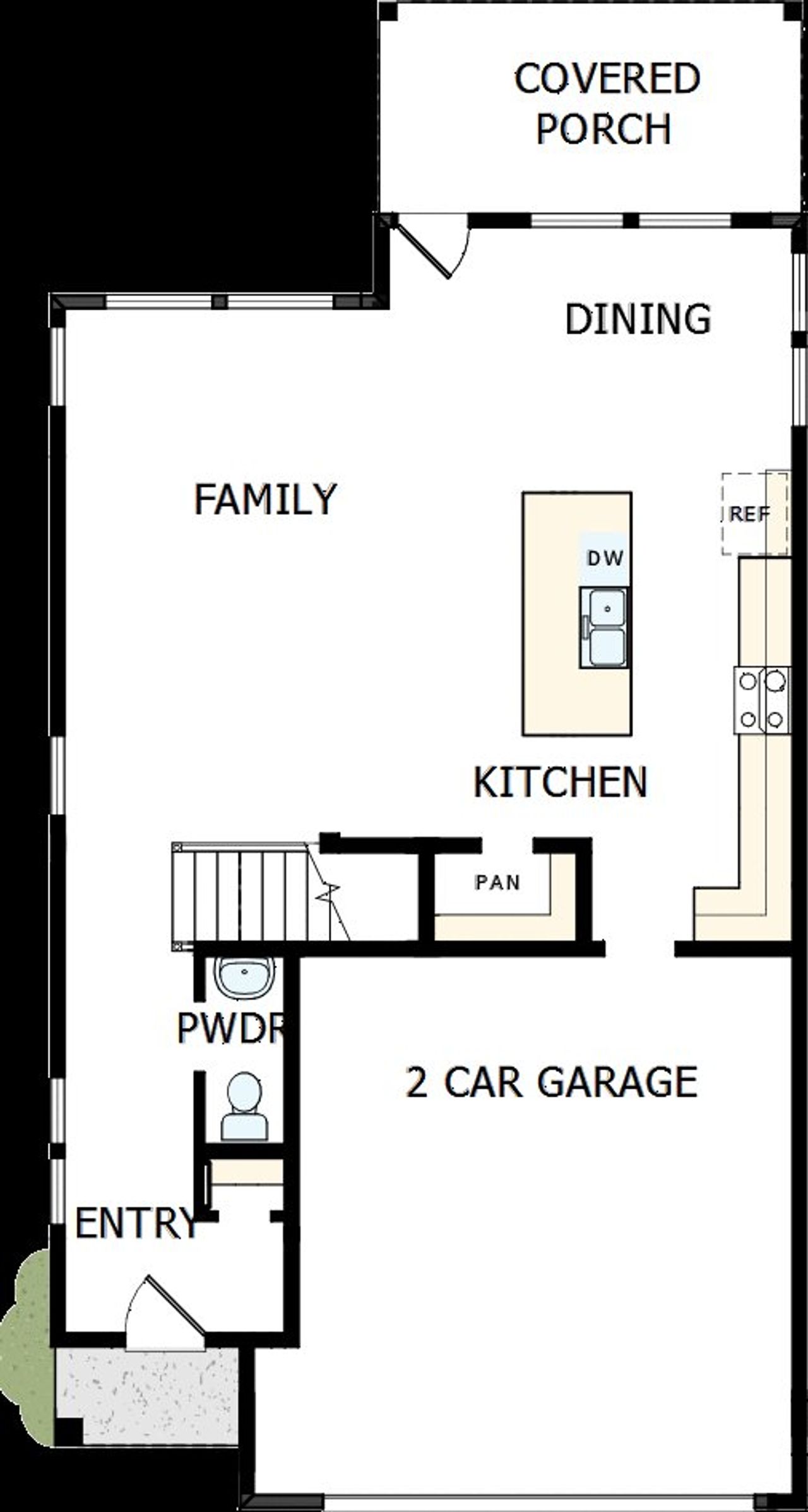 2D floor plan layout of this home in Easton Park – Nelson Village - Haven Series, Austin, TX (Image 2).