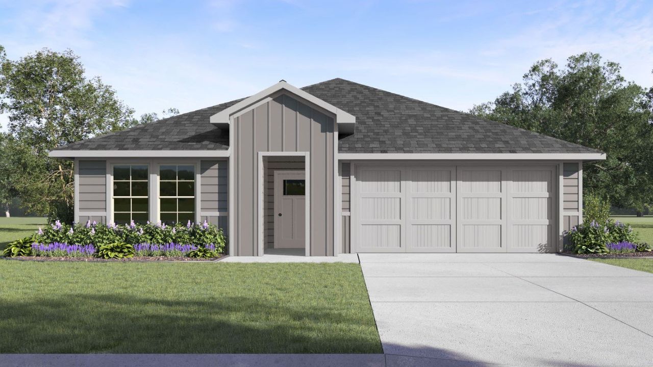 Representative exterior photo of a completed home built from the Lakeway by D.R. Horton in Holly Ridge, Rosenberg, TX (Image 2).