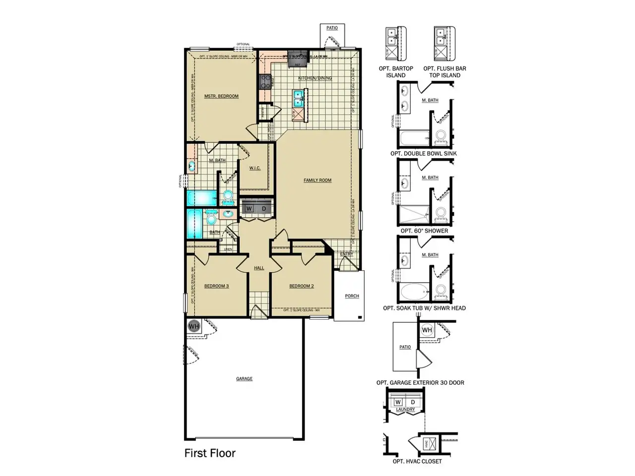 2D floor plan layout of this home in Palo Alto Pointe, San Antonio, TX (Image 2).