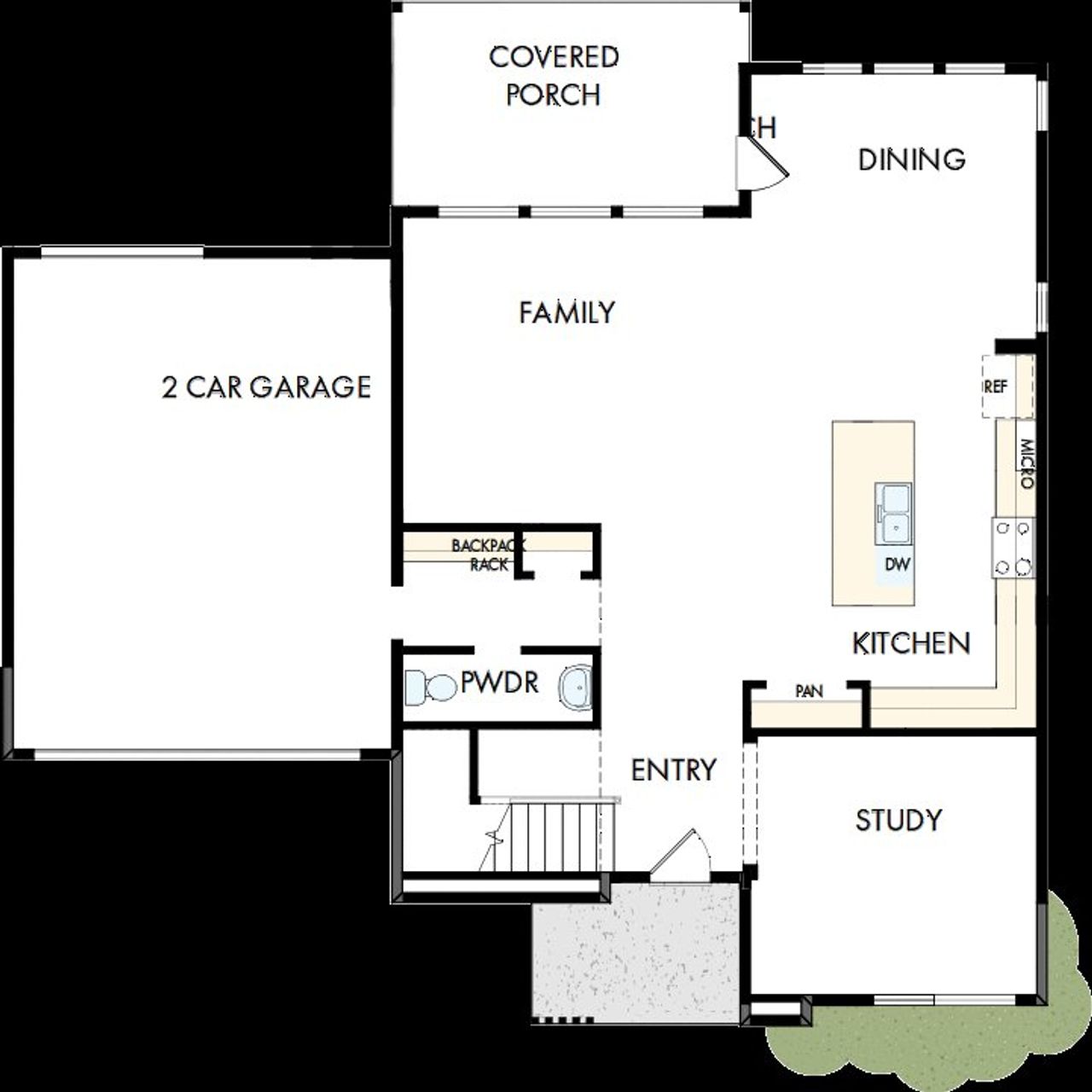 2D floor plan layout of this home in Easthaven at Bridgeland Central - Horizon Collection, Cypress, TX (Image 2). 2D floor plan layout of this home in Easthaven at Bridgeland Central - Horizon Collection, Cypress, TX (Image 2).