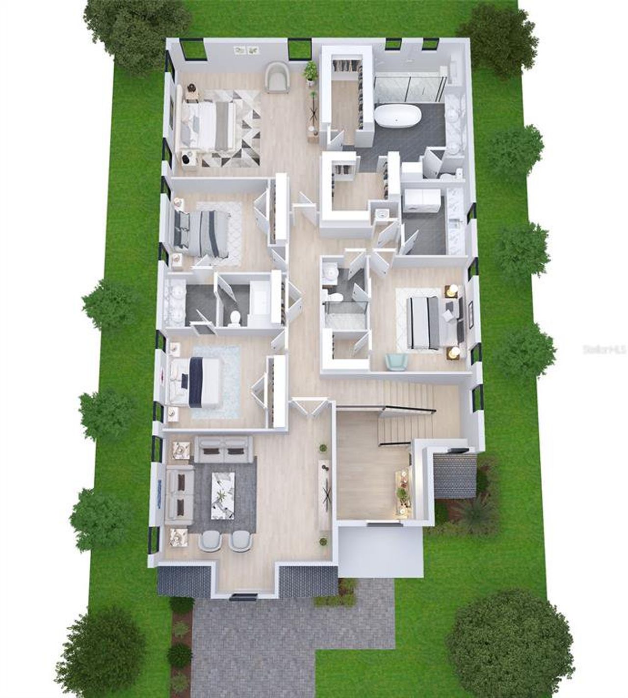 2D floor plan layout of this home in , Tampa, FL (Image 2).