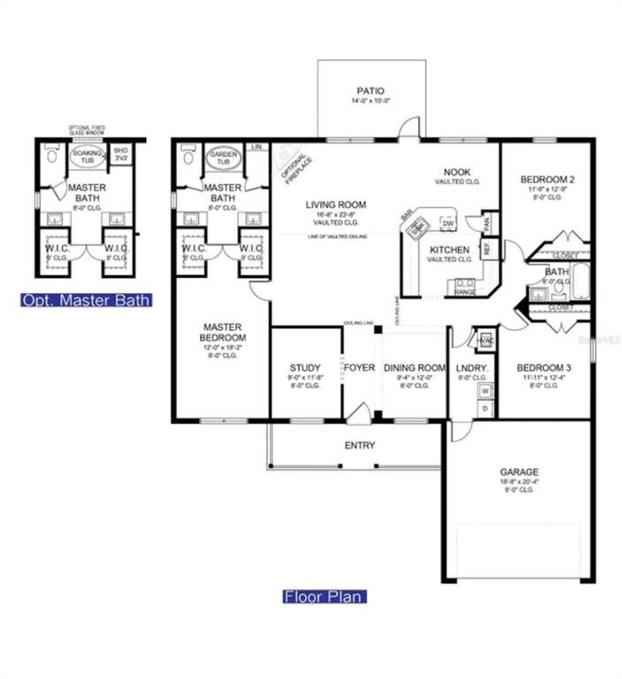 2D floor plan layout of this home in North Port, North Port, FL (Image 2).