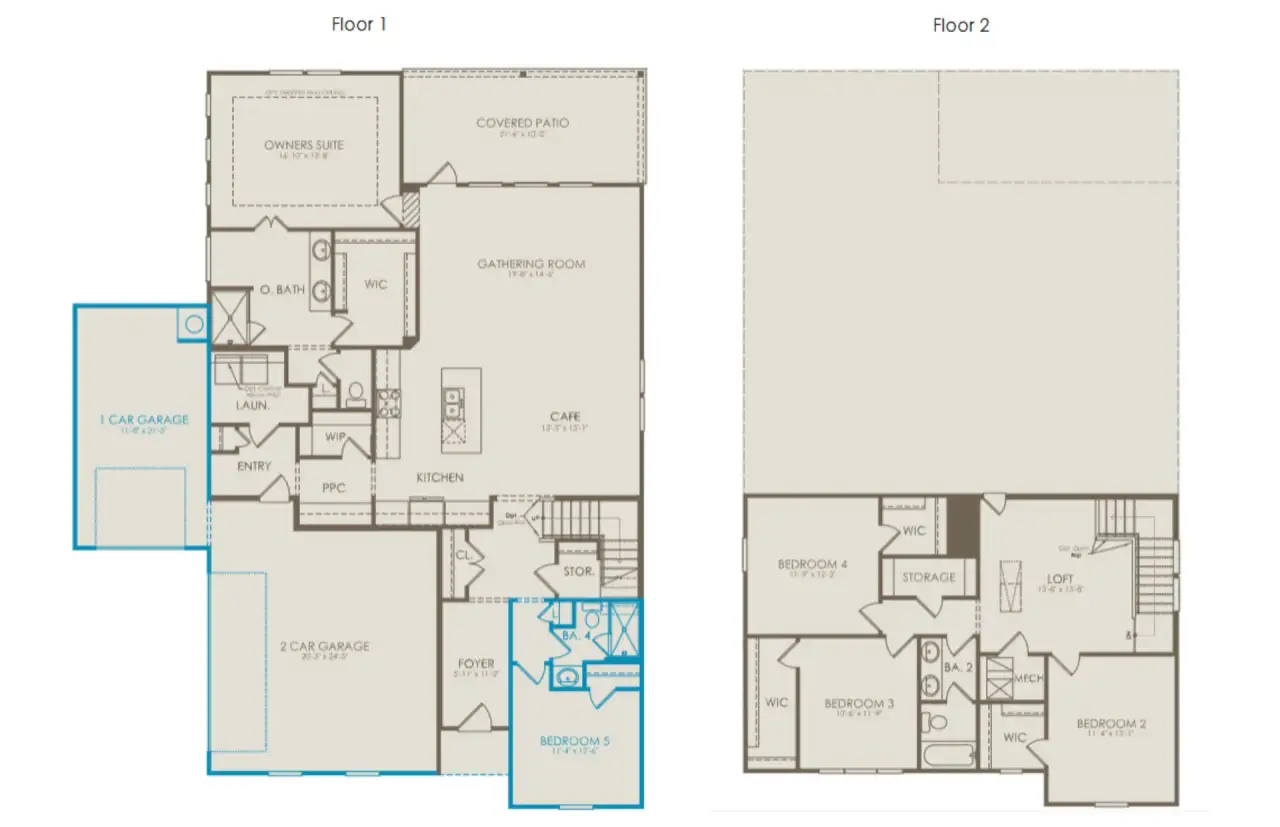 2D floor plan layout of this home in Glenview Farms, Murfreesboro, TN (Image 2).