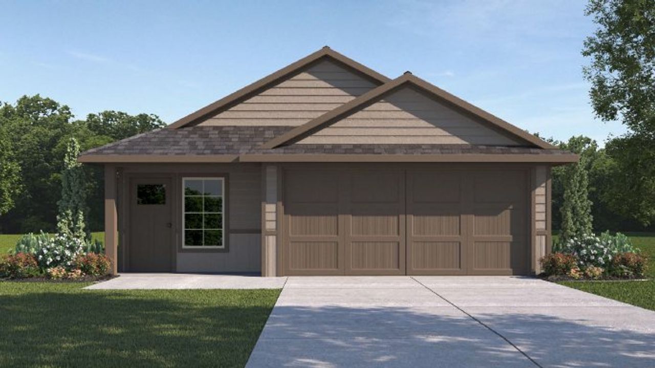 Representative exterior photo of a completed home built from the DIANA by D.R. Horton in Heritage Crossing, Houston, TX (Image 2).