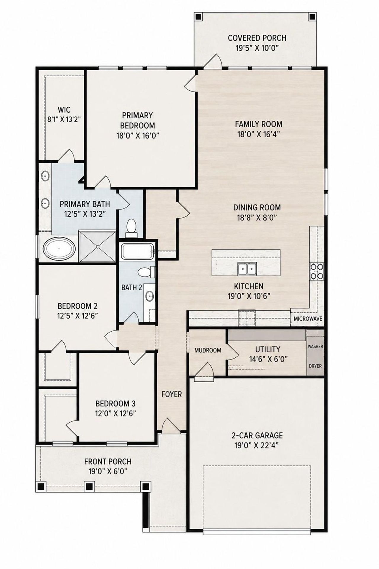 2D floor plan layout of this home in , Montgomery, TX (Image 2).