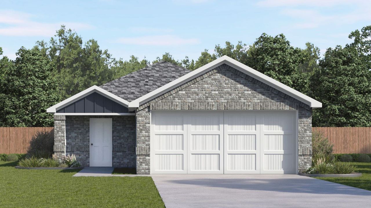 Representative exterior photo of a completed home built from the Emma by D.R. Horton in Emberly, Beasley, TX (Image 2).