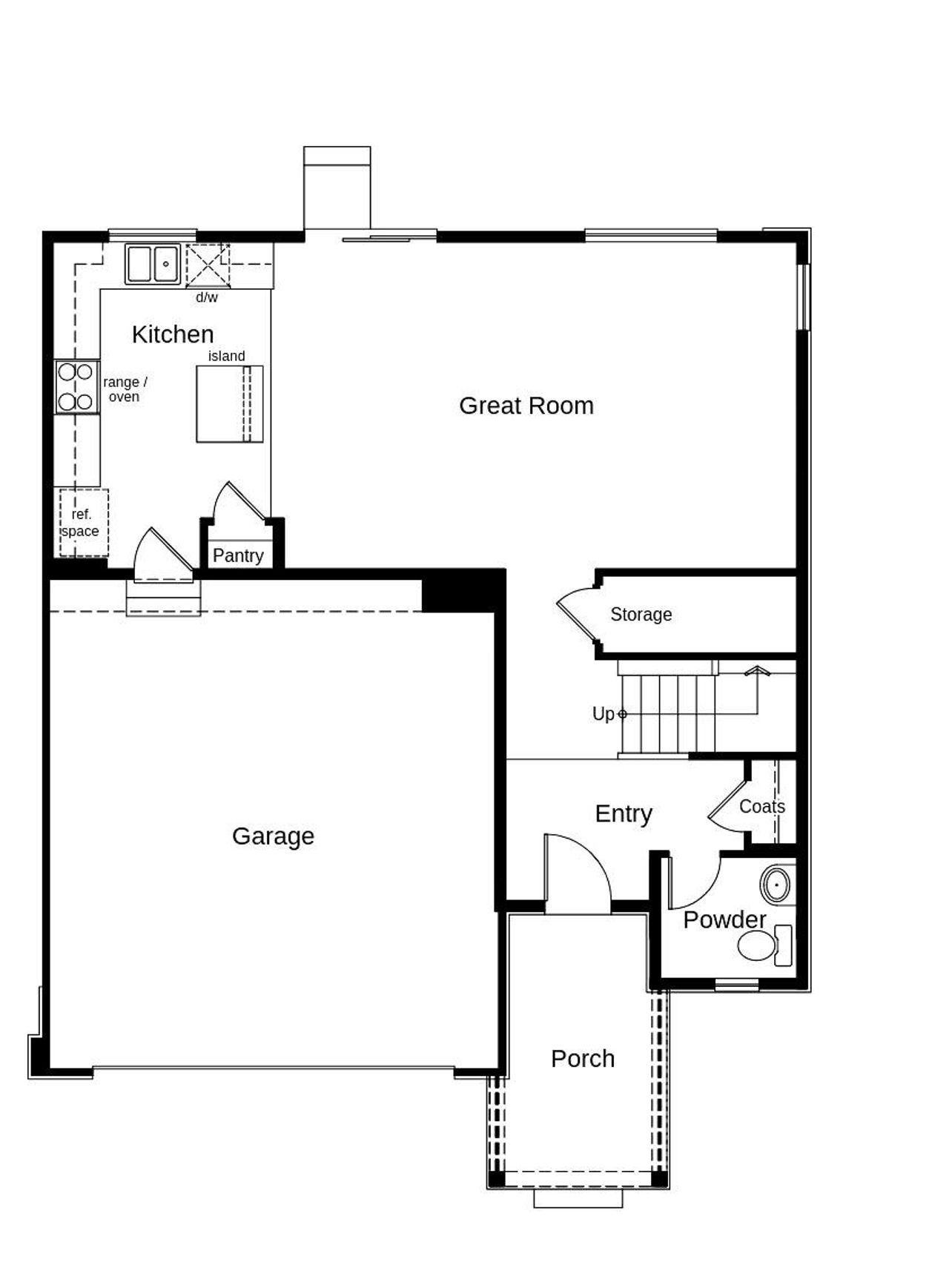 2D floor plan layout of this home in Murphy Creek Classic, Aurora, CO (Image 2).