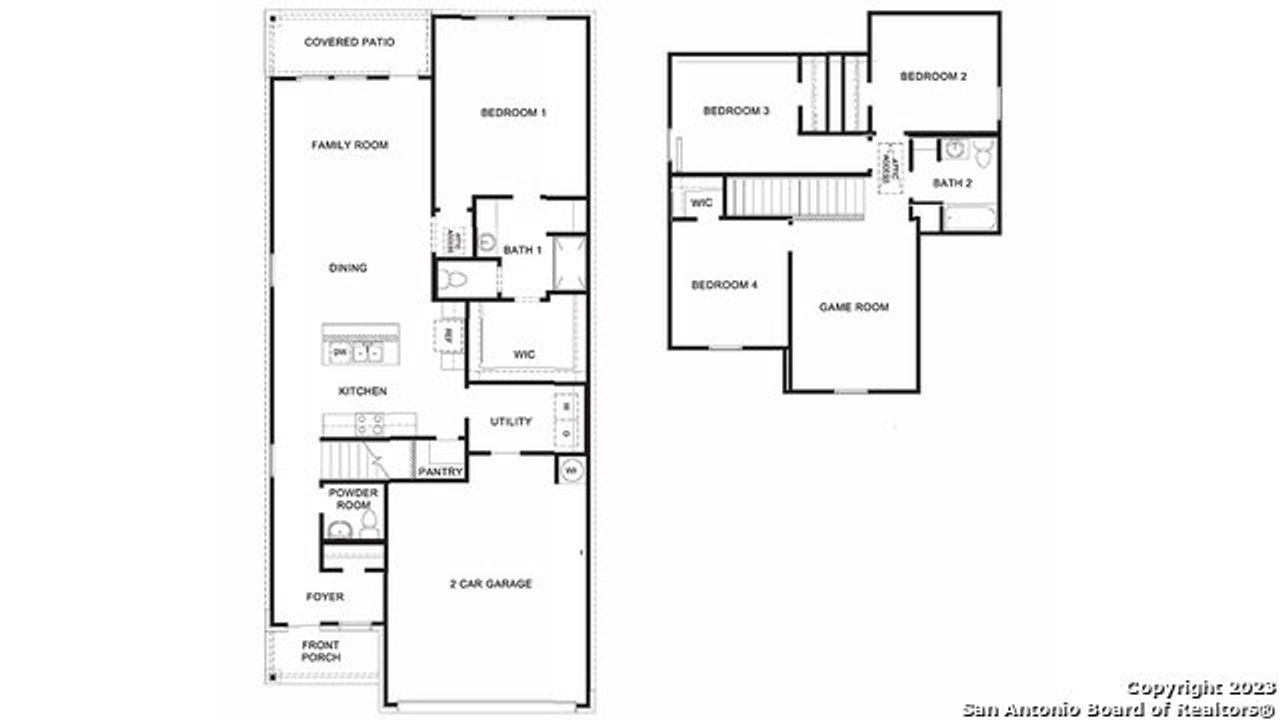 2D floor plan layout of this home in Winding Creek, New Braunfels, TX (Image 2). 2D floor plan layout of this home in Winding Creek, New Braunfels, TX (Image 2).
