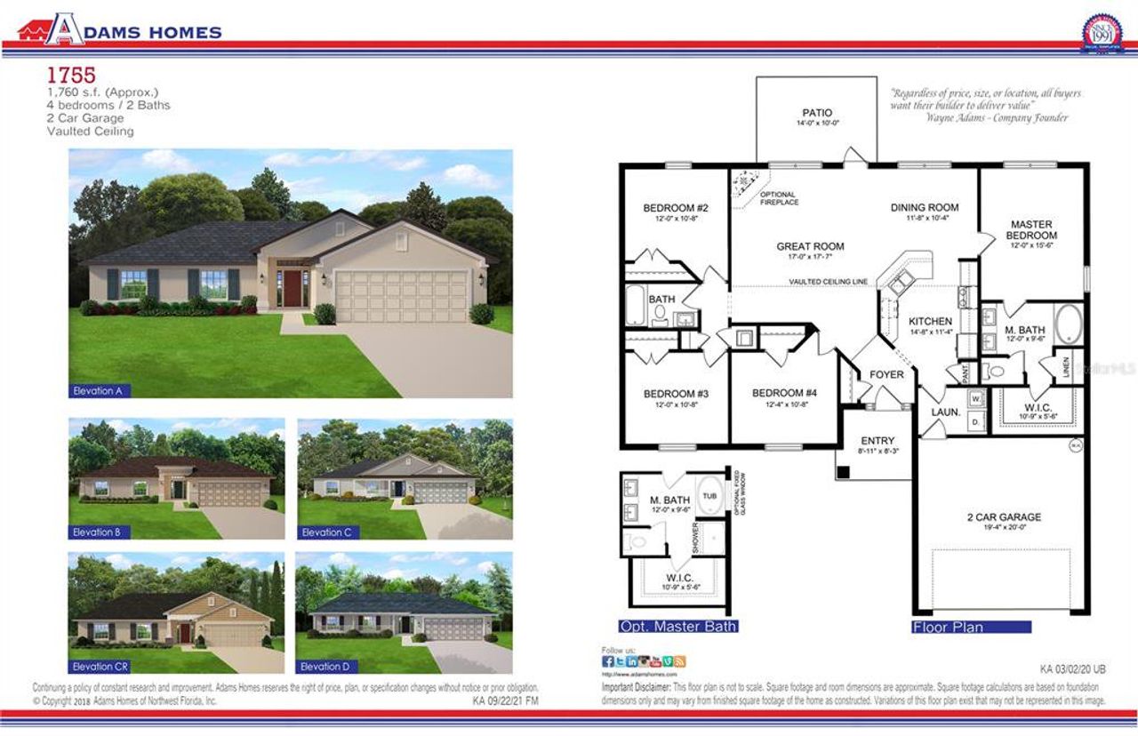 2D floor plan layout of this home in North Port, North Port, FL (Image 2).
