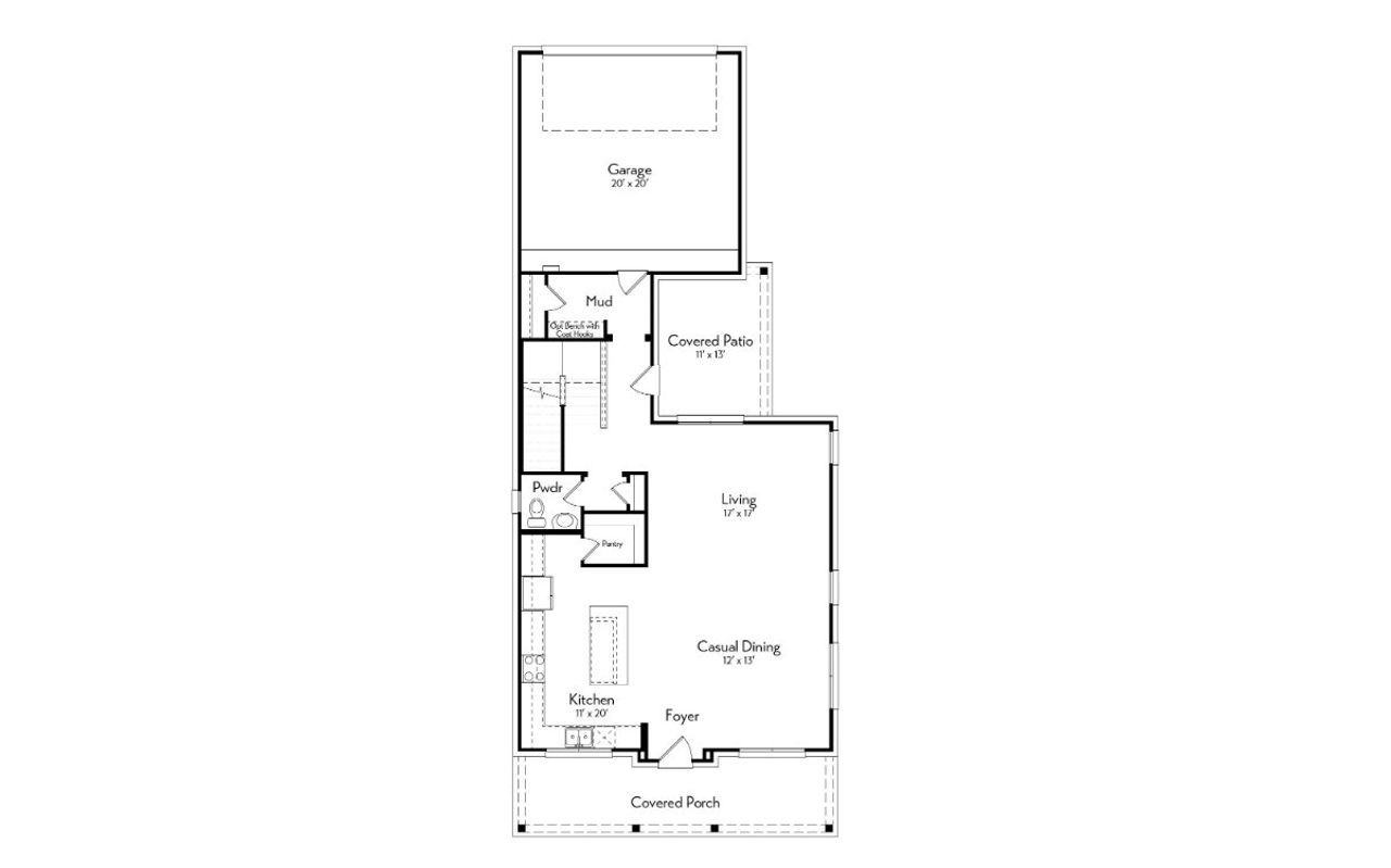 2D floor plan layout for the Kipling by Autograph Homes in Indigo, Richmond, TX (Image 2).