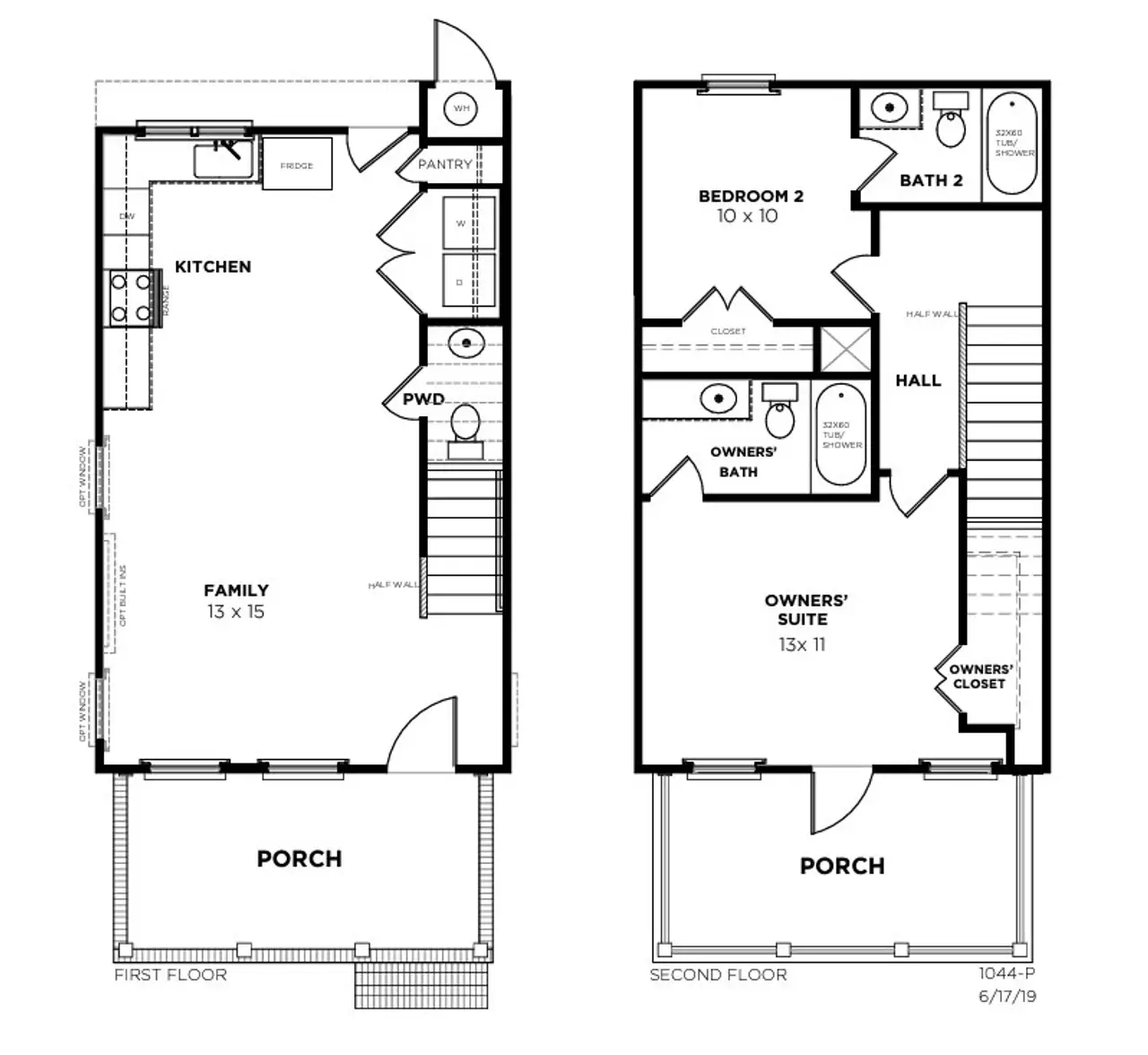 2D floor plan layout for the Jasmine P by Saussy Burbank in Nexton - Midtown, Summerville, SC (Image 2).