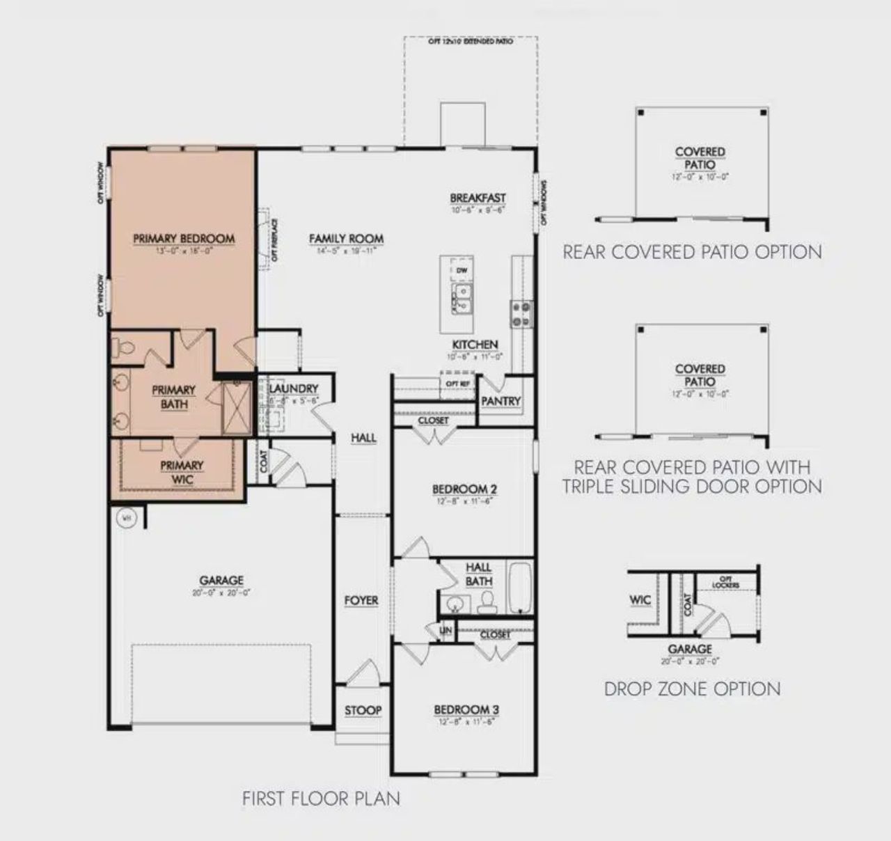 2D floor plan layout for the The Holston by Patterson Company in Riverview at Cumberland Hills, Nashville, TN (Image 2).
