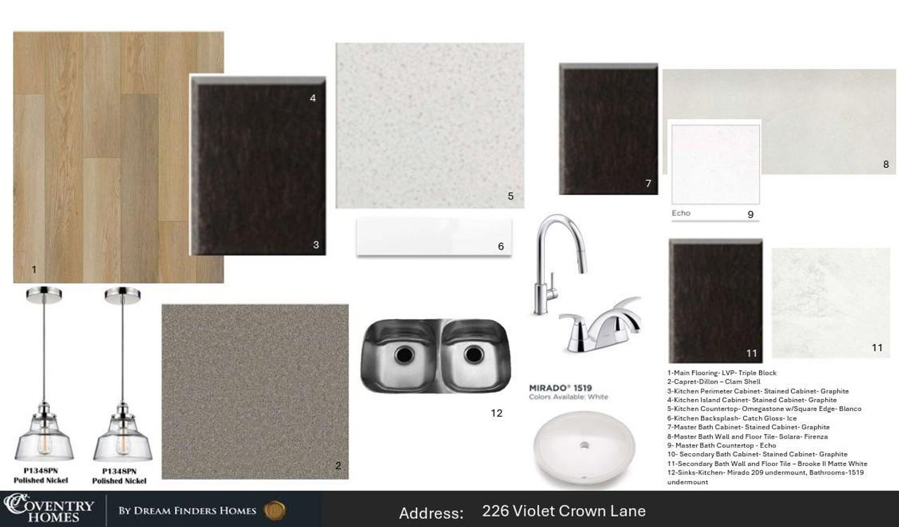 Sample of building materials used in homes in The Trails, New Caney (Image 2). Sample of building materials used in homes in The Trails, New Caney (Image 2).