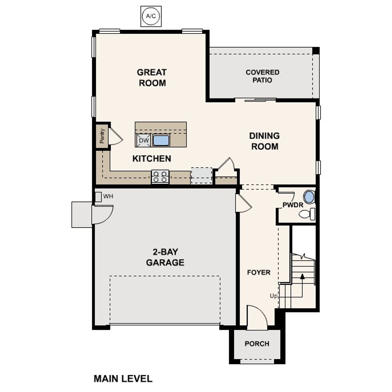 2D floor plan layout for the One X by Century Communities in Rancho Vista, Surprise, AZ (Image 2).