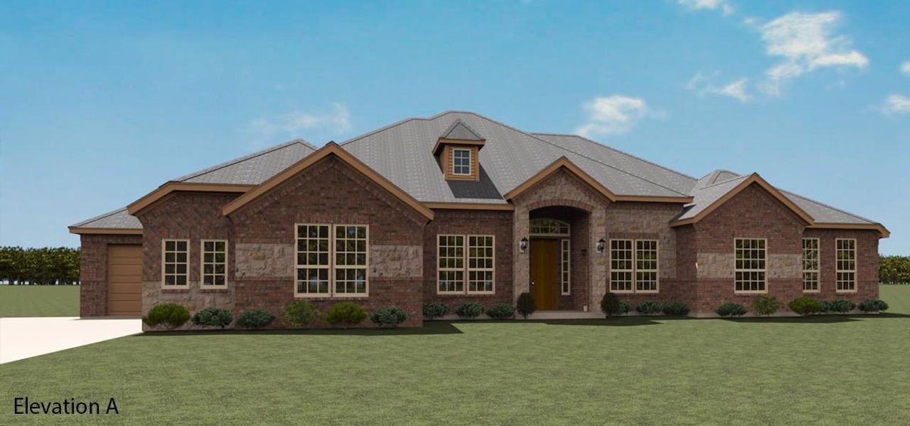 Representative exterior photo of a completed home built from the Langford VI by Altura Homes in Berkshire Estates, Mesquite, TX (Image 2).