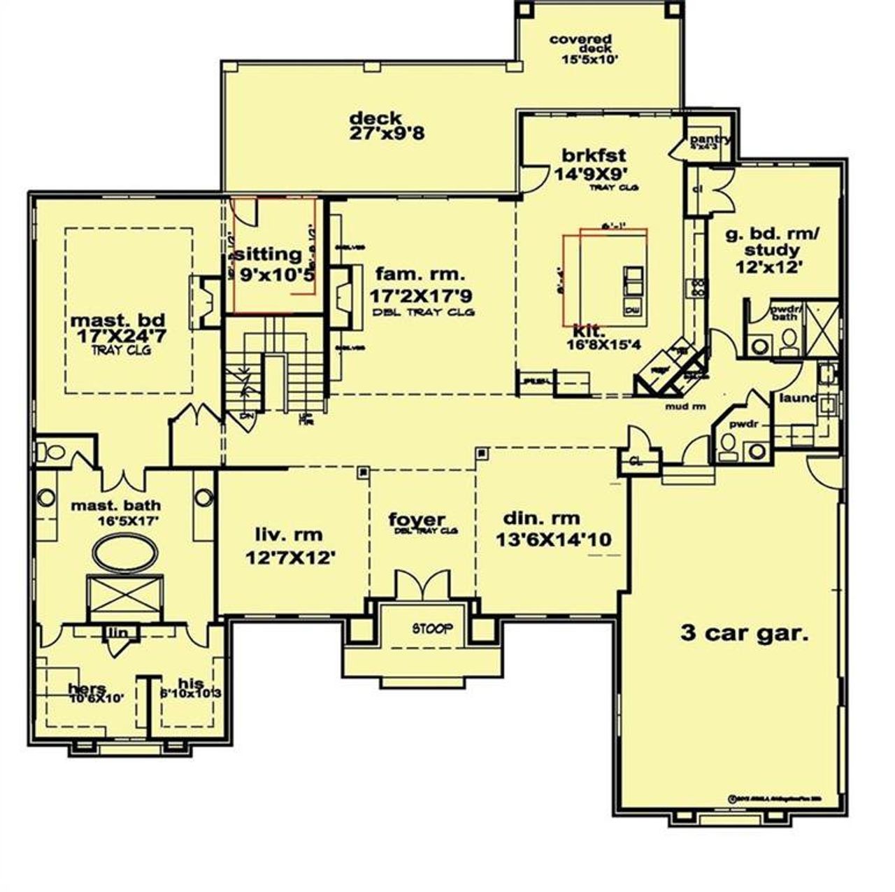 2D floor plan layout of this home in , Fairburn, GA (Image 2).