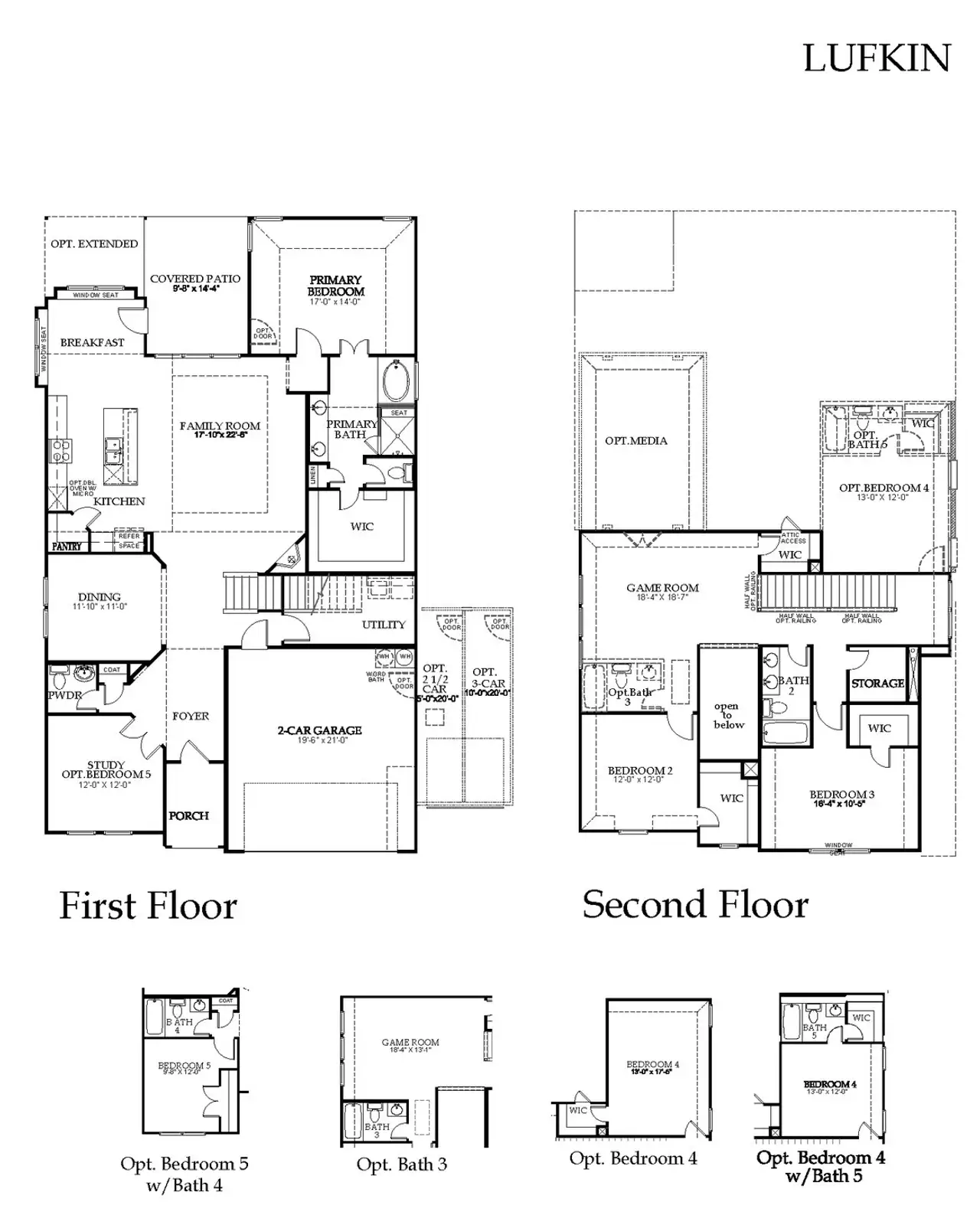 2D floor plan layout of this home in Providence Cove, McKinney, TX (Image 2).