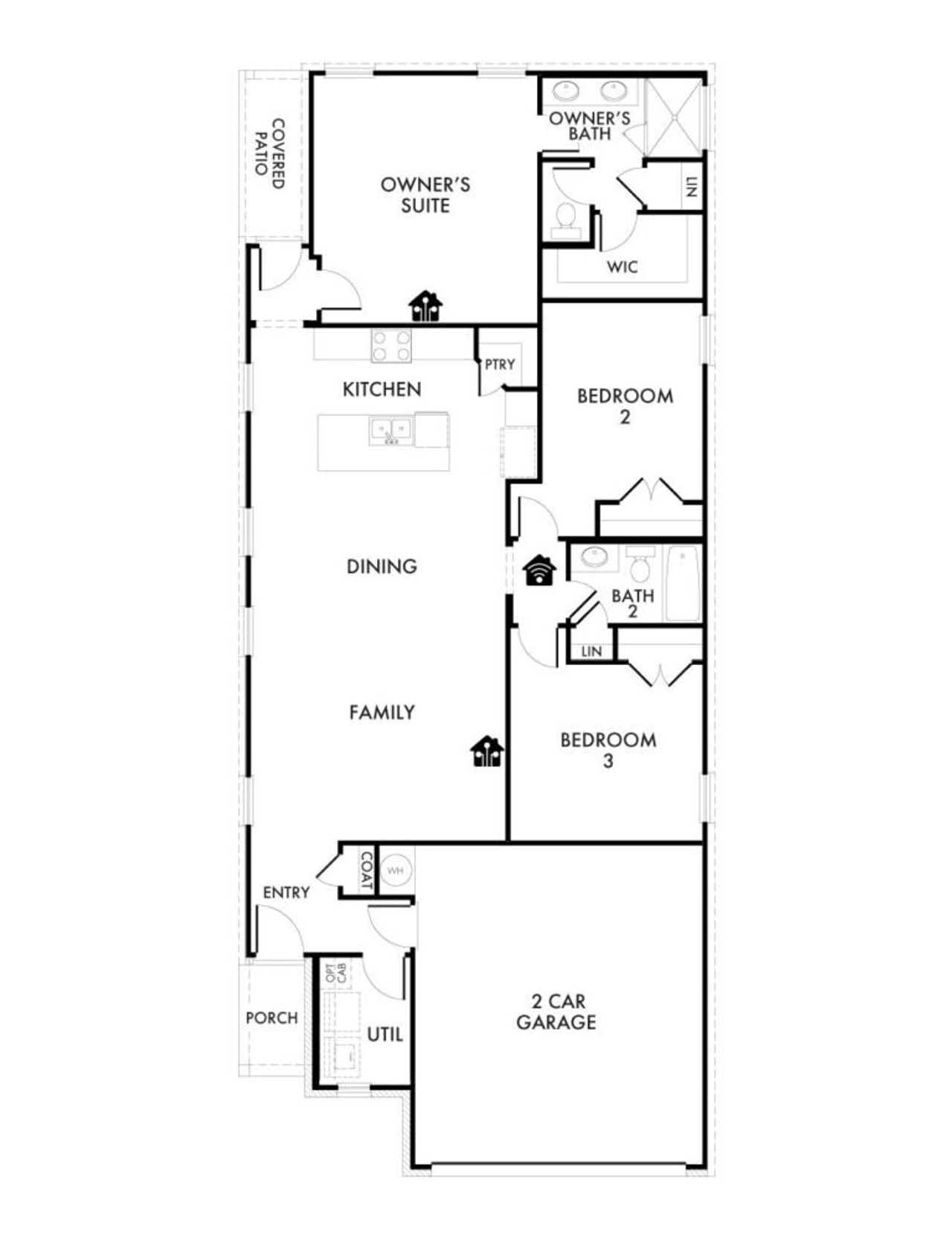 2D floor plan layout of this home in Churchill, Anna, TX (Image 2).