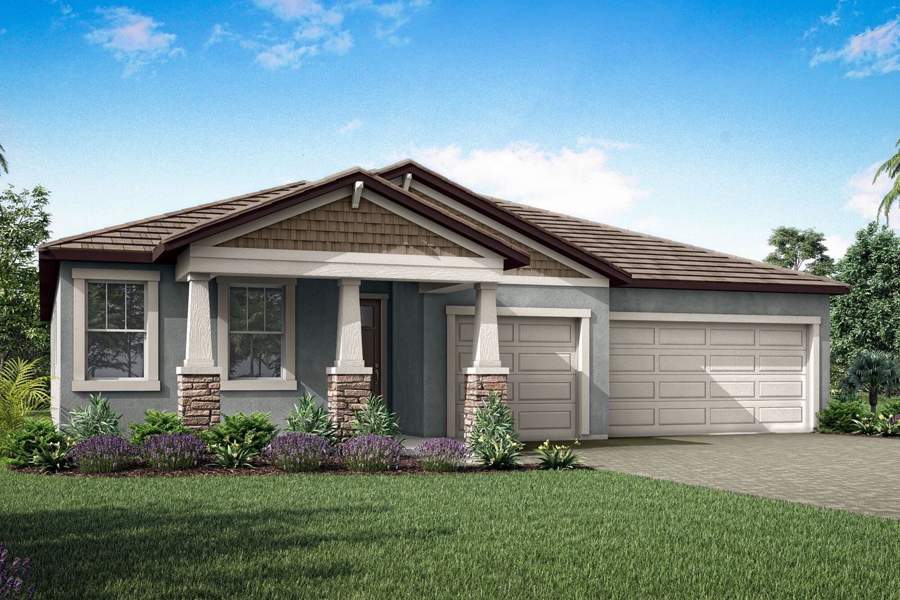 Representative exterior photo of a completed home built from the Mesa Verde by Mattamy Homes in Wellen Park, Venice, FL (Image 2). Representative exterior photo of a completed home built from the Mesa Verde by Mattamy Homes in Wellen Park, Venice, FL (Image 2).