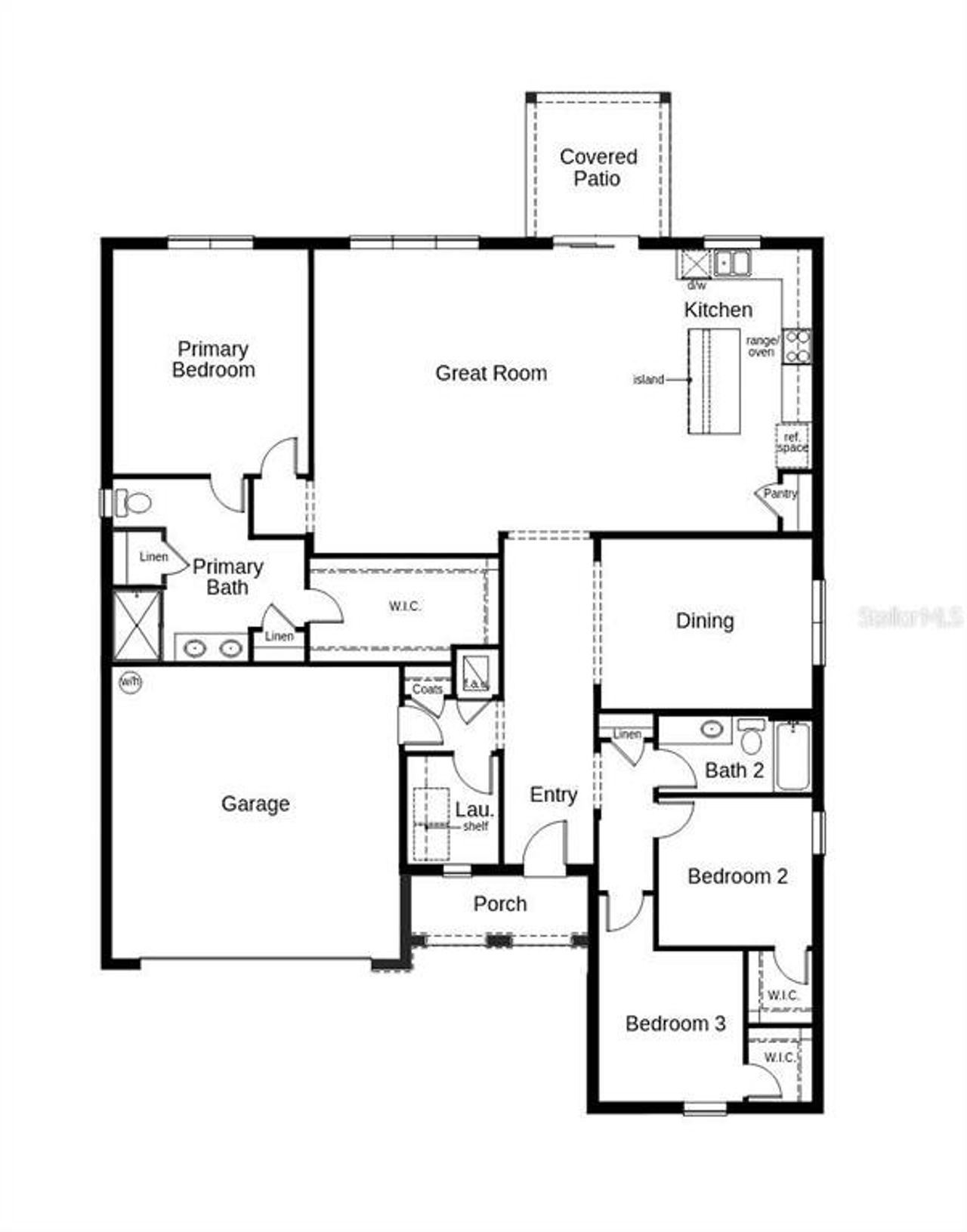 2D floor plan layout of this home in Silver Lake Estates II, Leesburg, FL (Image 2). 2D floor plan layout of this home in Silver Lake Estates II, Leesburg, FL (Image 2).