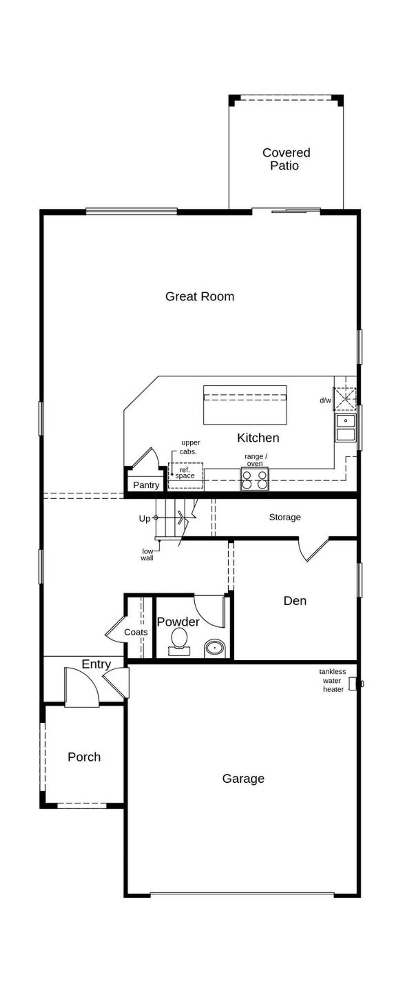 2D floor plan layout of this home in Entrada Del Toro at Rancho Sahuarita, Sahuarita, AZ (Image 2).