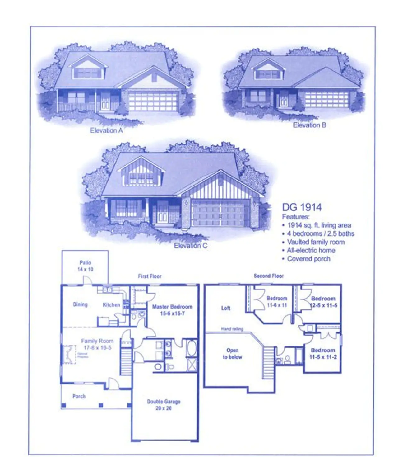 2D floor plan layout of this home in Brookwood, Crestview, FL (Image 2).