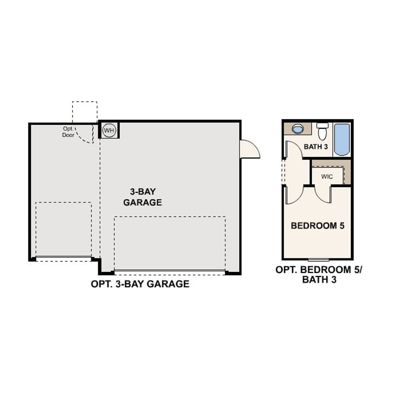 2D floor plan layout for the 5 by Century Communities in The Vistas Collection at Village at Sundance, Buckeye, AZ (Image 2).