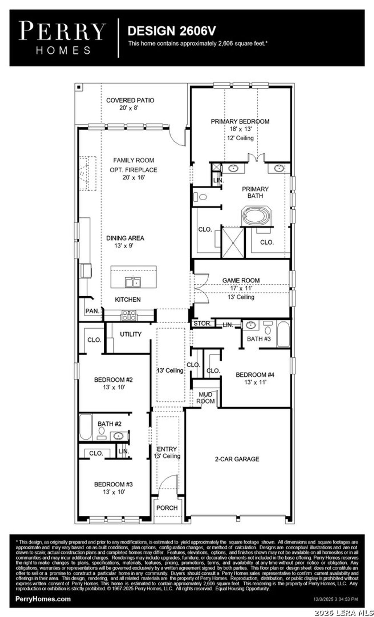 2D floor plan layout of this home in VIDA, San Antonio, TX (Image 2).