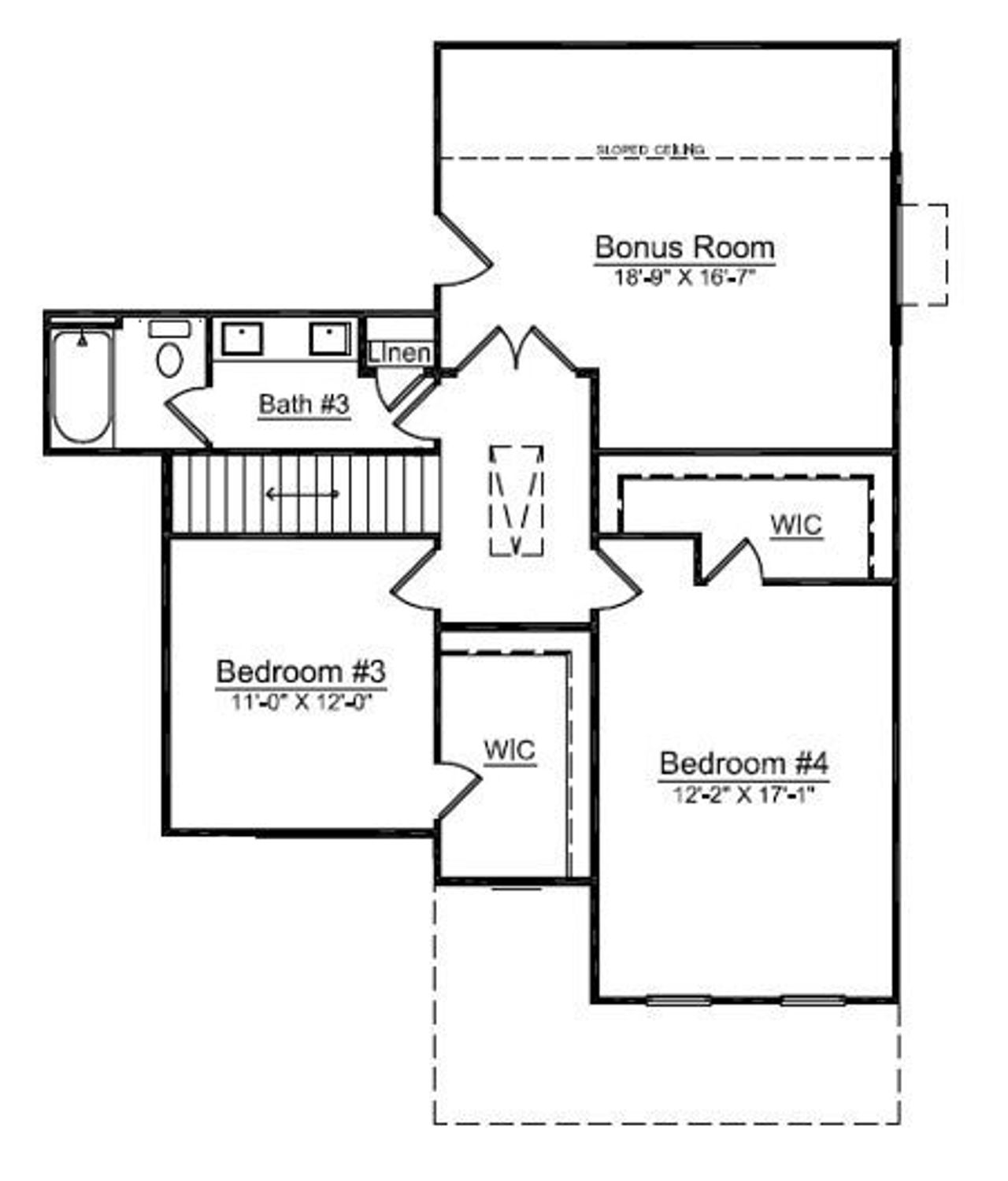 2D floor plan layout of this home in Adalyn Park, Mooresville, NC (Image 2).