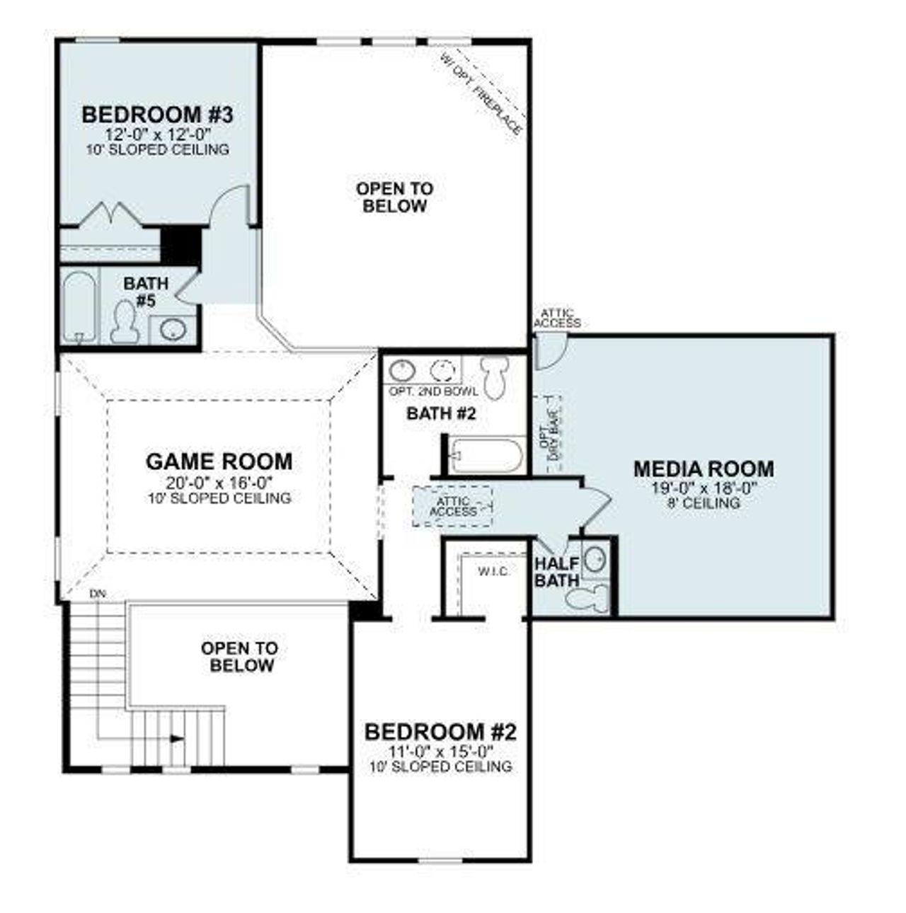 2D floor plan layout of this home in Lilyana, Celina, TX (Image 2).