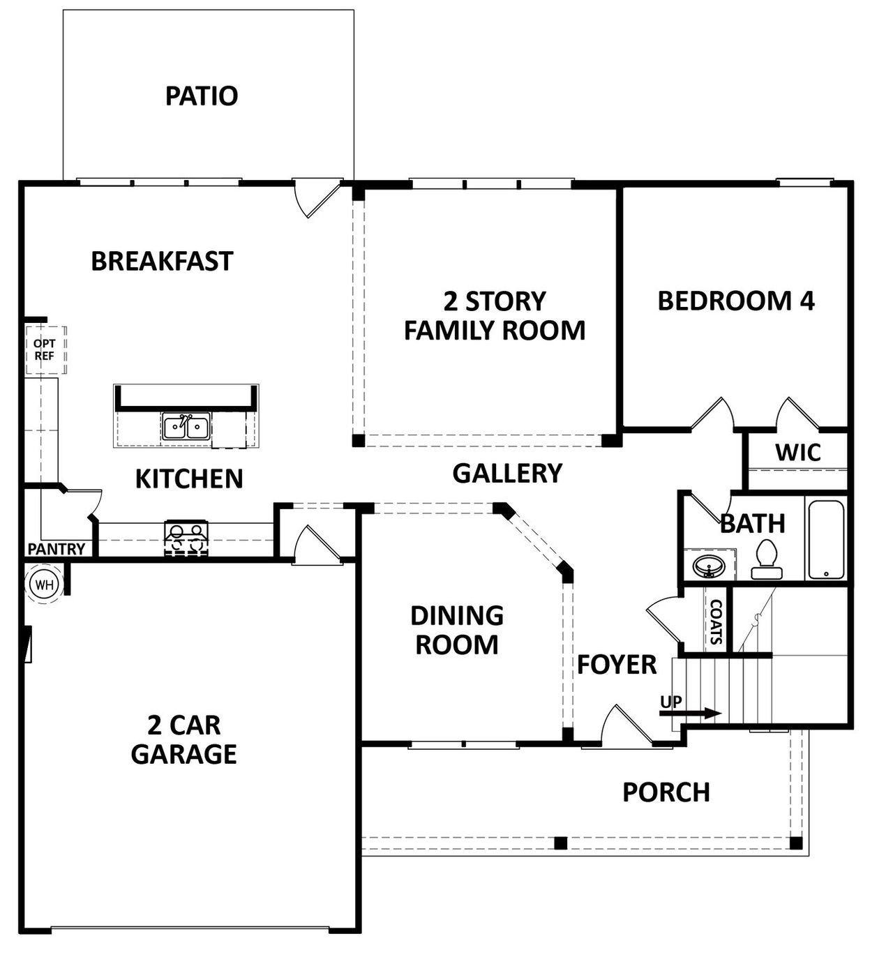 2D floor plan layout of this home in Cherokee Knoll, Williamston, SC (Image 2).