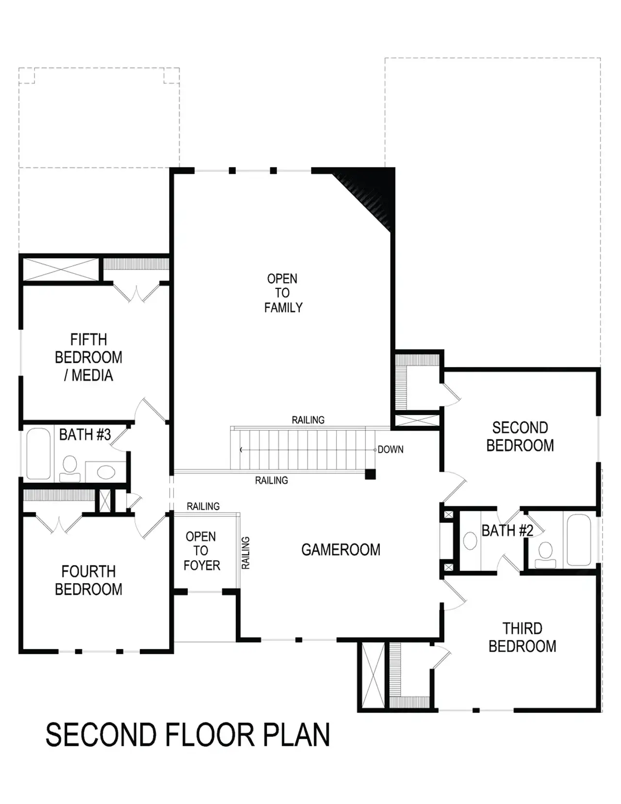 2D floor plan layout of this home in Hidden Lakes Estates, DeSoto, TX (Image 2).