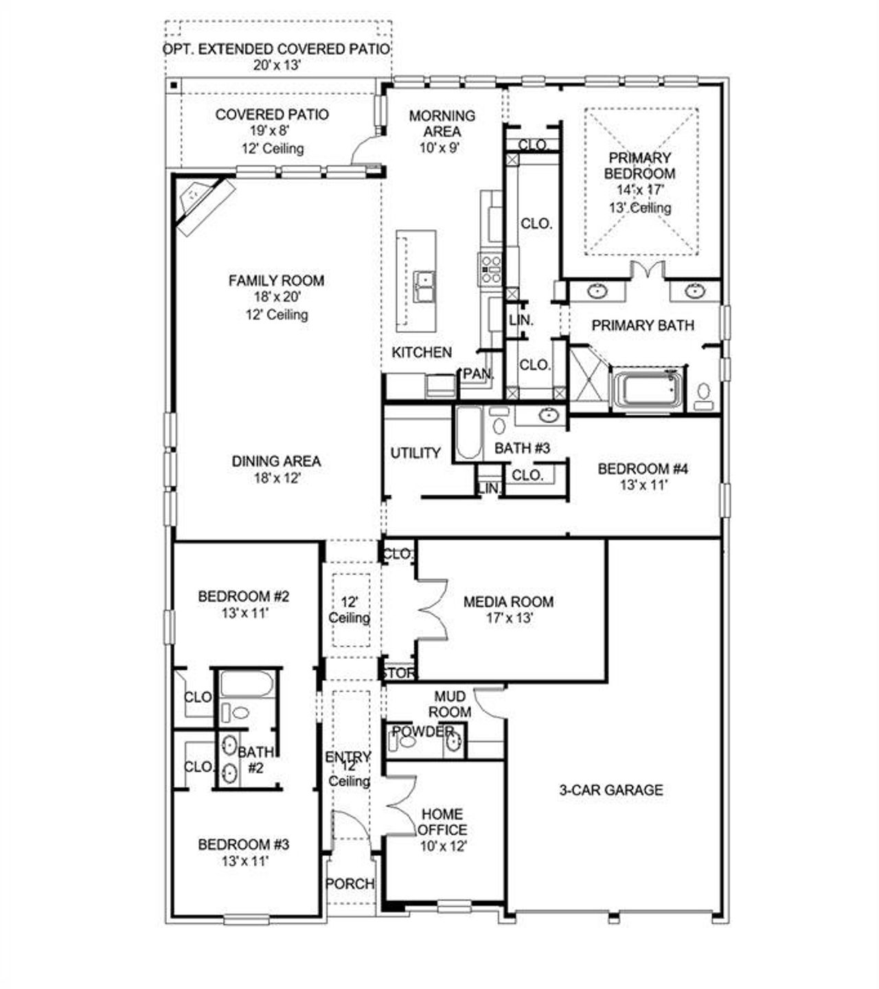 2D floor plan layout of this home in , Celina, TX (Image 2).