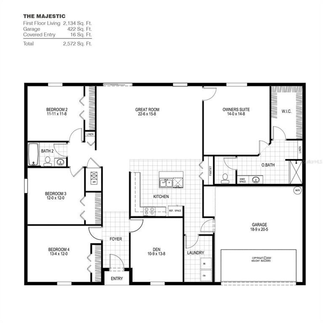 2D floor plan layout of this home in Palm Coast, Palm Coast, FL (Image 2).