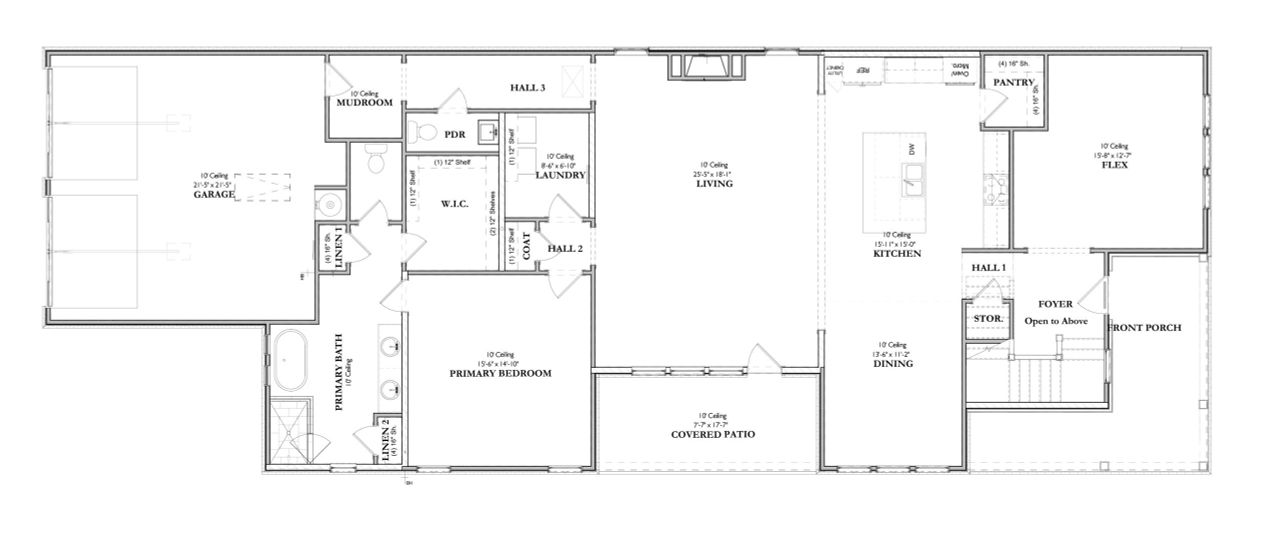2D floor plan layout for the The Cantor Executive 4 C by Signature Homes in June Lake, Thompson's Station, TN (Image 2).
