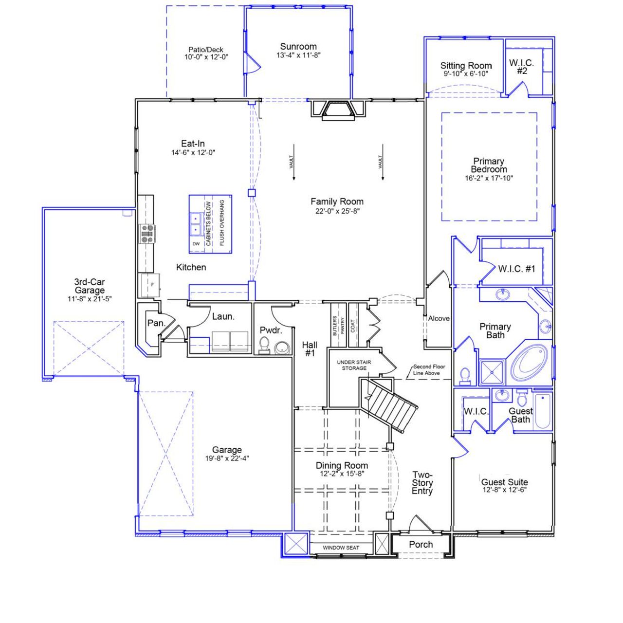 2D floor plan layout of this home in Suter Estates, Easley, SC (Image 2).
