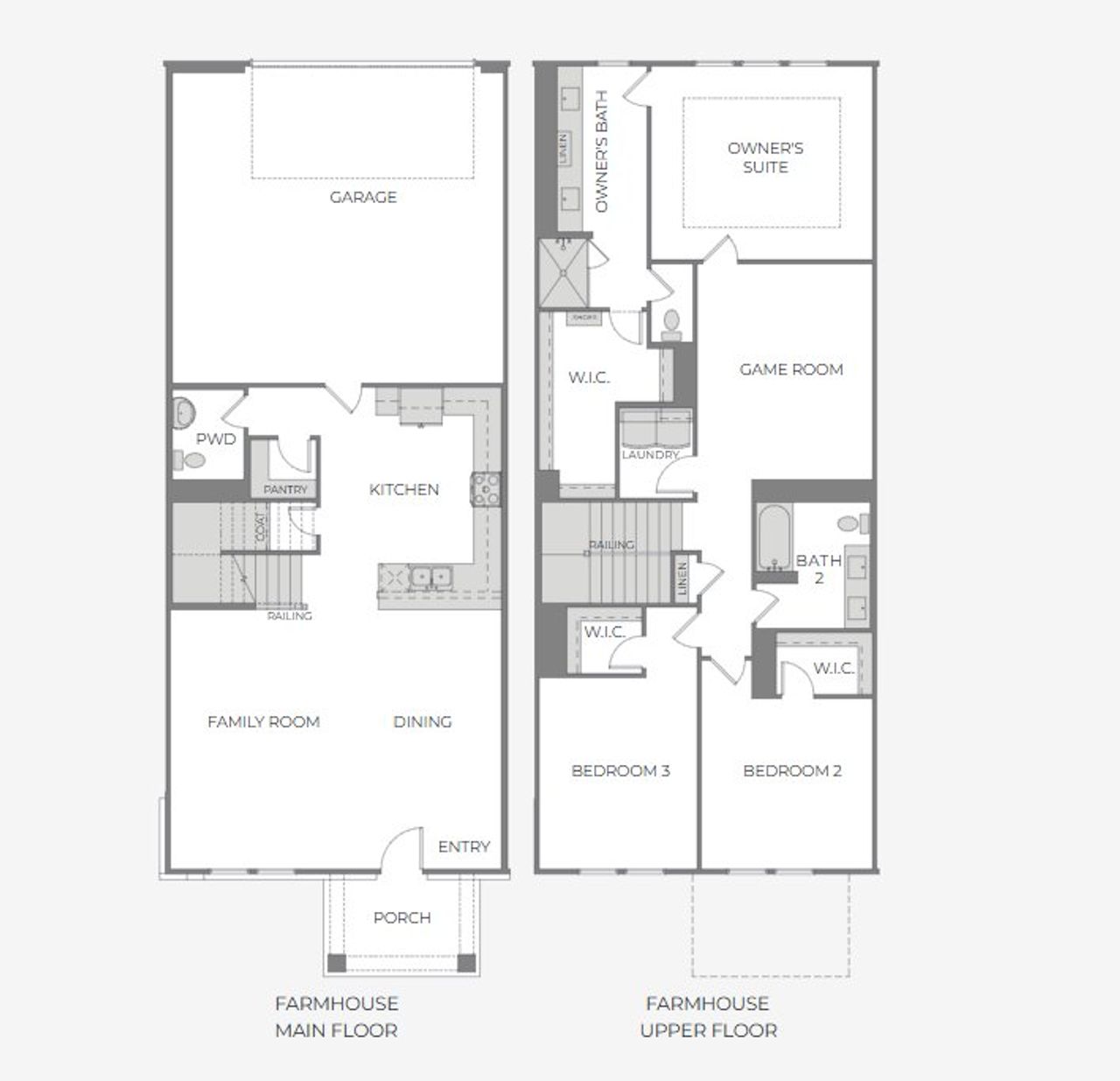 2D floor plan layout for the Margaret by CB JENI Homes in Hazelwood, Frisco, TX (Image 2). 2D floor plan layout for the Margaret by CB JENI Homes in Hazelwood, Frisco, TX (Image 2).