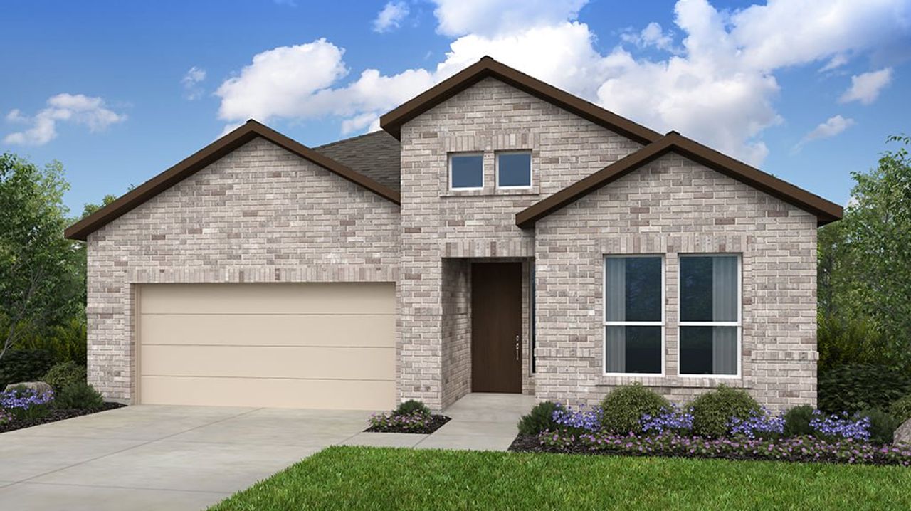 Representative exterior photo of a completed home built from the Enfield by Taylor Morrison in Turners Crossing, Austin, TX (Image 2).