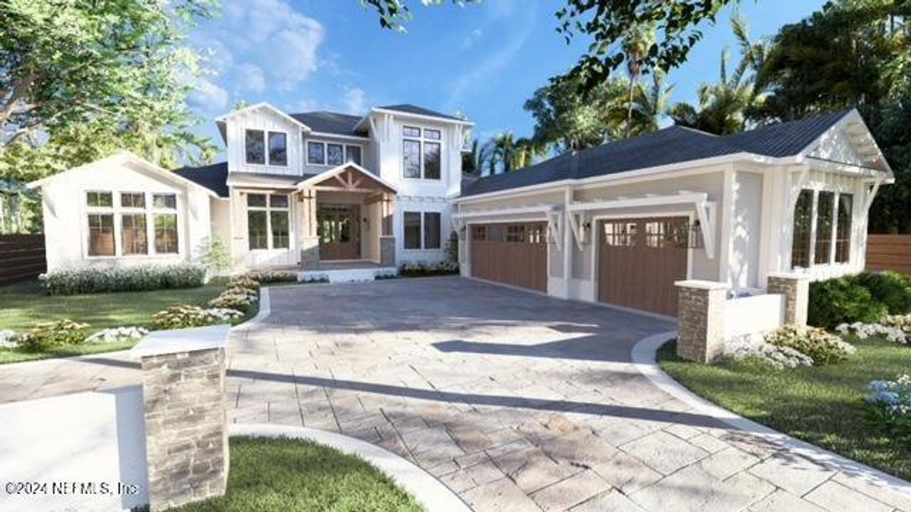 Front exterior of a new home in , Jacksonville, FL, highlighting curb appeal (Image 2).