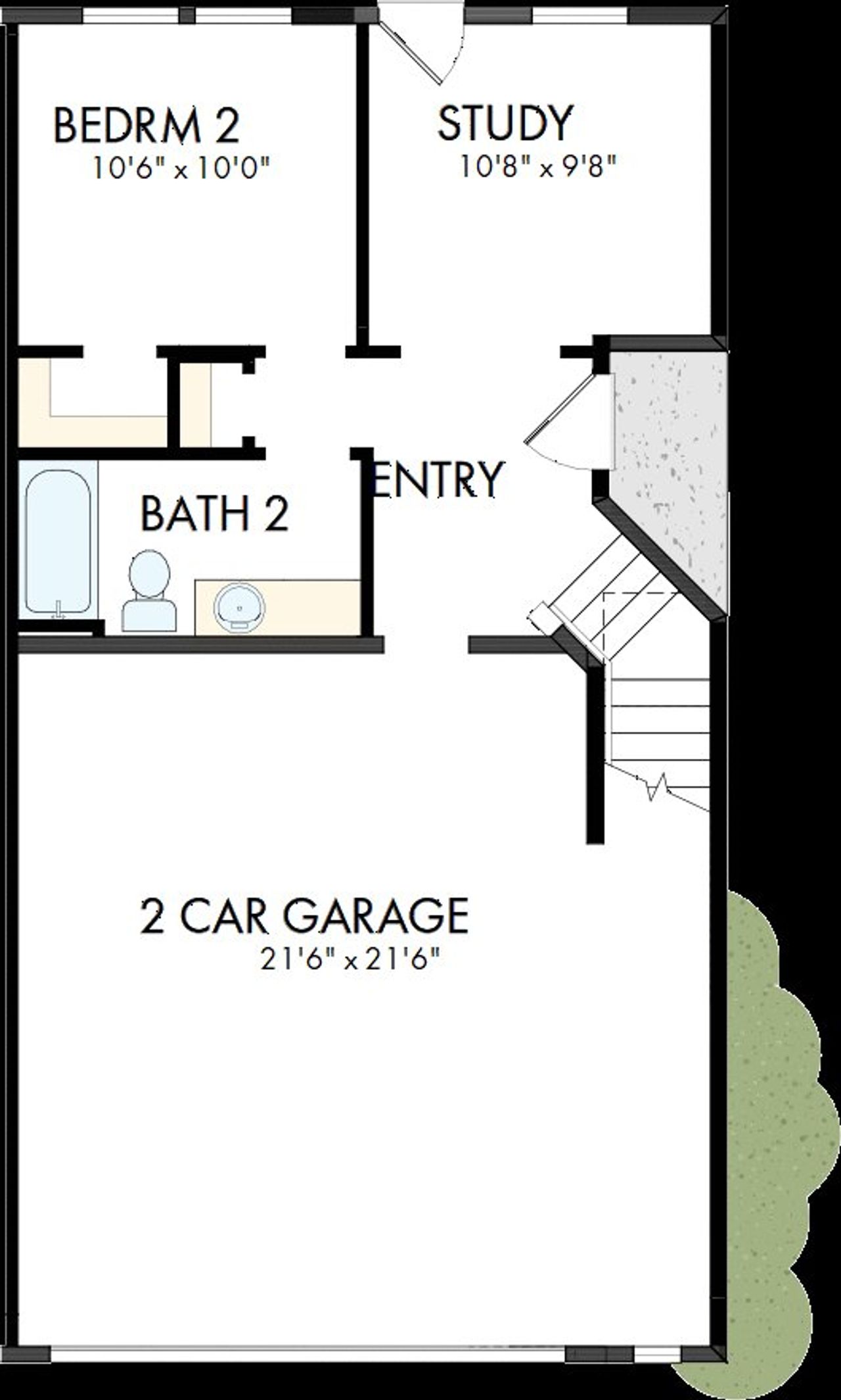 2D floor plan layout of this home in Easton Park - Nelson Village - Jewel Series, Austin, TX (Image 2). 2D floor plan layout of this home in Easton Park - Nelson Village - Jewel Series, Austin, TX (Image 2).