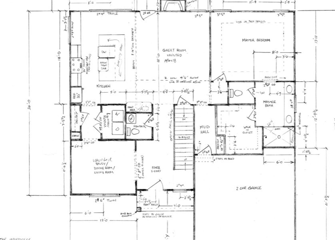 2D floor plan layout of this home in Fairfield Plantation, Villa Rica, GA (Image 2).