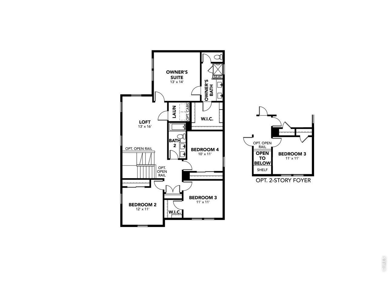 2D floor plan layout of this home in Timnath Lakes, Timnath, CO (Image 2).